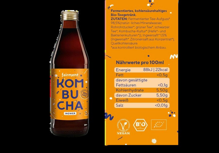 Fairment Kombucha Ingwer